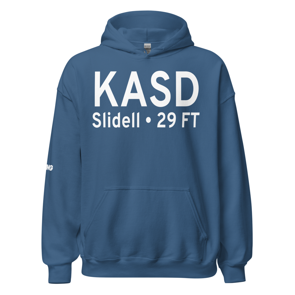 Slidell Airport (KASD) ICAO Hoodie Sweatshirt 