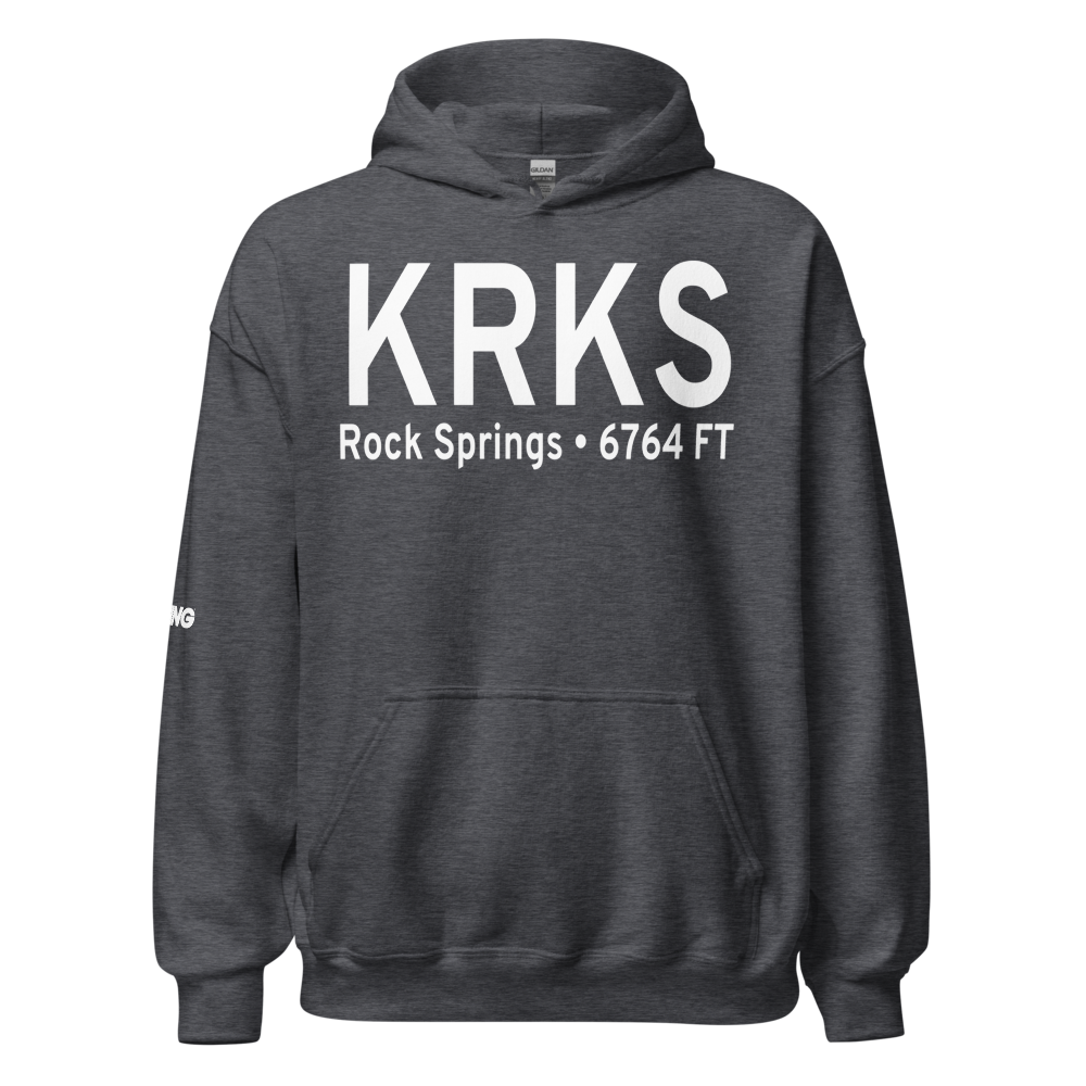 Southwest Wyoming Regional Airport (KRKS) ICAO Hoodie Sweatshirt 