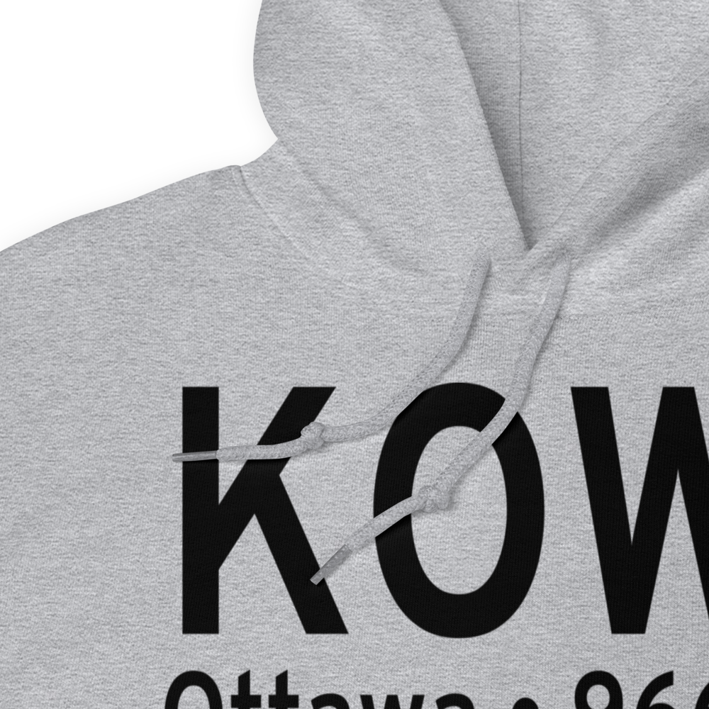 Ottawa Municipal Airport (KOWI) ICAO Hoodie Sweatshirt 