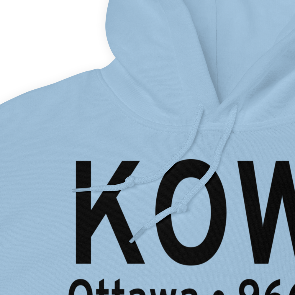 Ottawa Municipal Airport (KOWI) ICAO Hoodie Sweatshirt 
