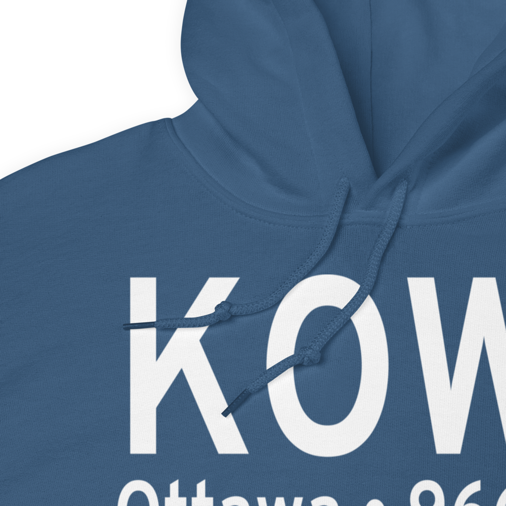 Ottawa Municipal Airport (KOWI) ICAO Hoodie Sweatshirt 