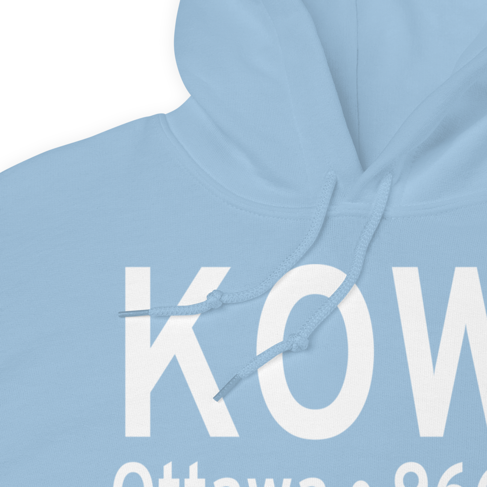Ottawa Municipal Airport (KOWI) ICAO Hoodie Sweatshirt 
