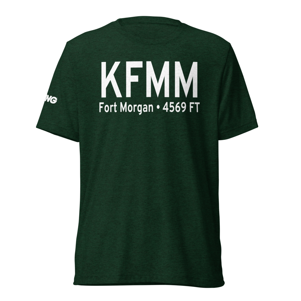 Fort Morgan Municipal Airport (KFMM) ICAO Tri-blend T-Shirt 