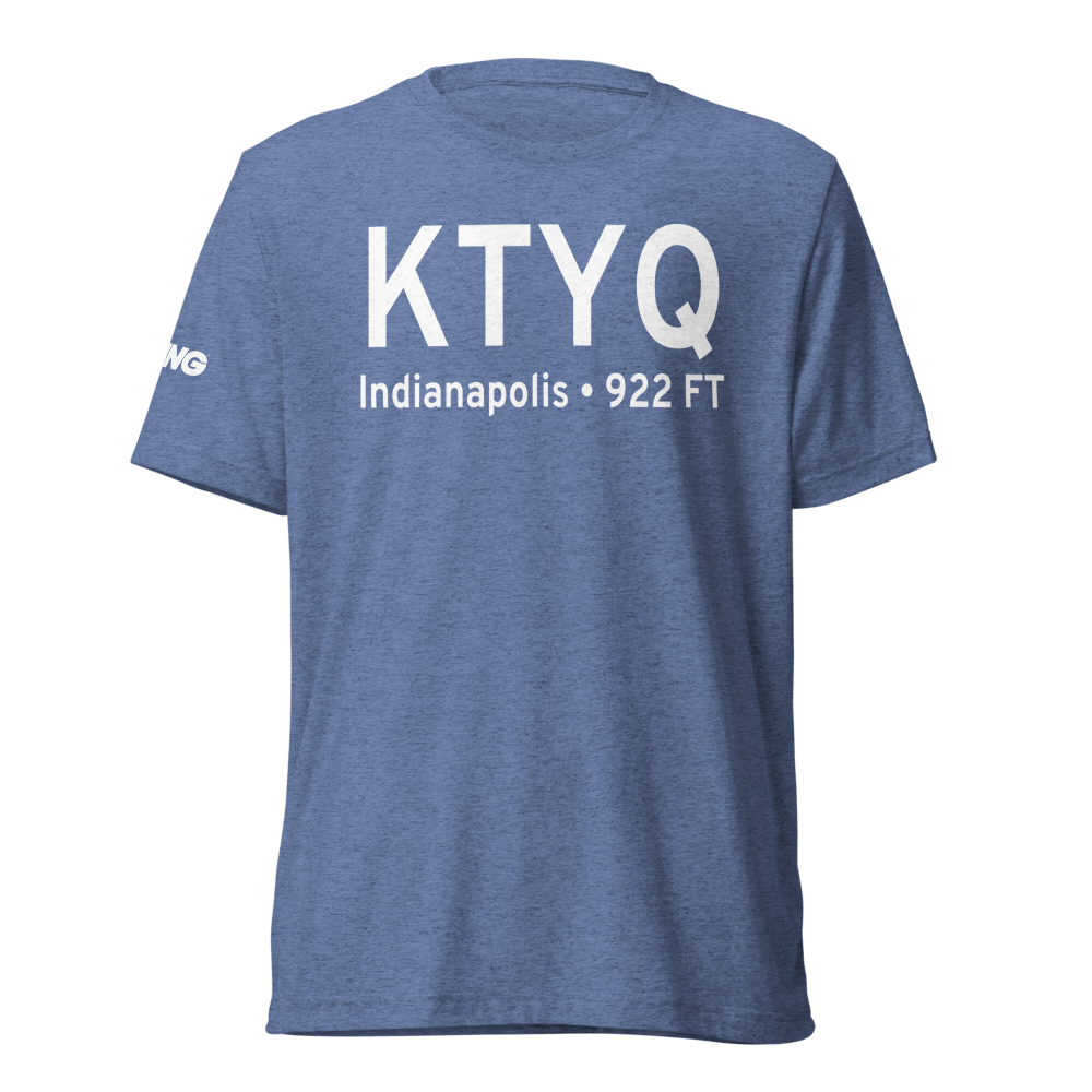 Indianapolis Executive Airport (KTYQ) ICAO Tri-blend T-Shirt 