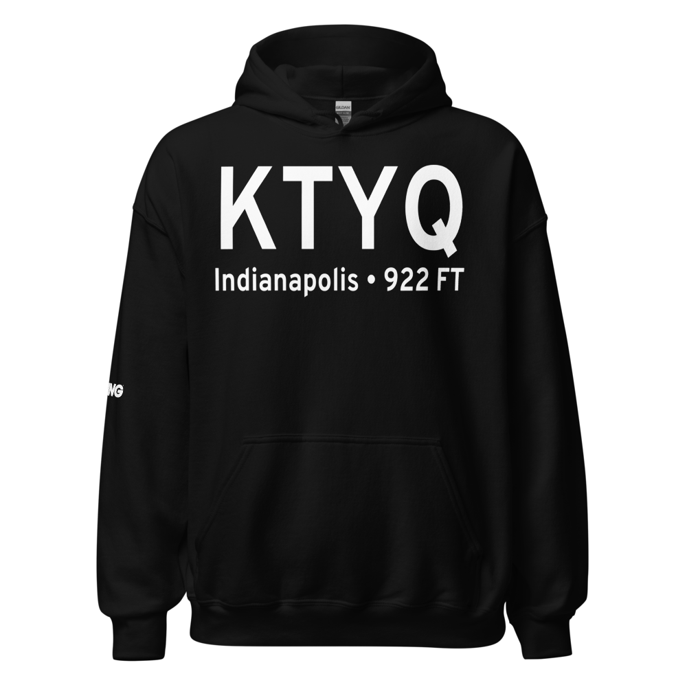 Indianapolis Executive Airport (KTYQ) ICAO Hoodie Sweatshirt 