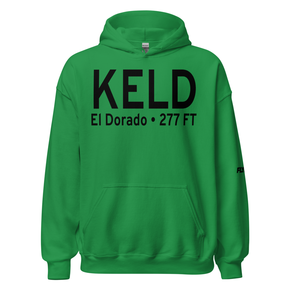 South Arkansas Regional At Goodwin Field (KELD) ICAO Hoodie Sweatshirt 
