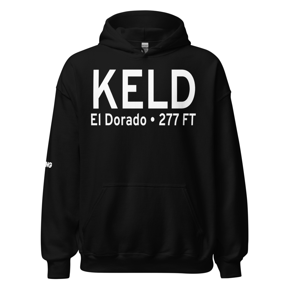 South Arkansas Regional At Goodwin Field (KELD) ICAO Hoodie Sweatshirt 