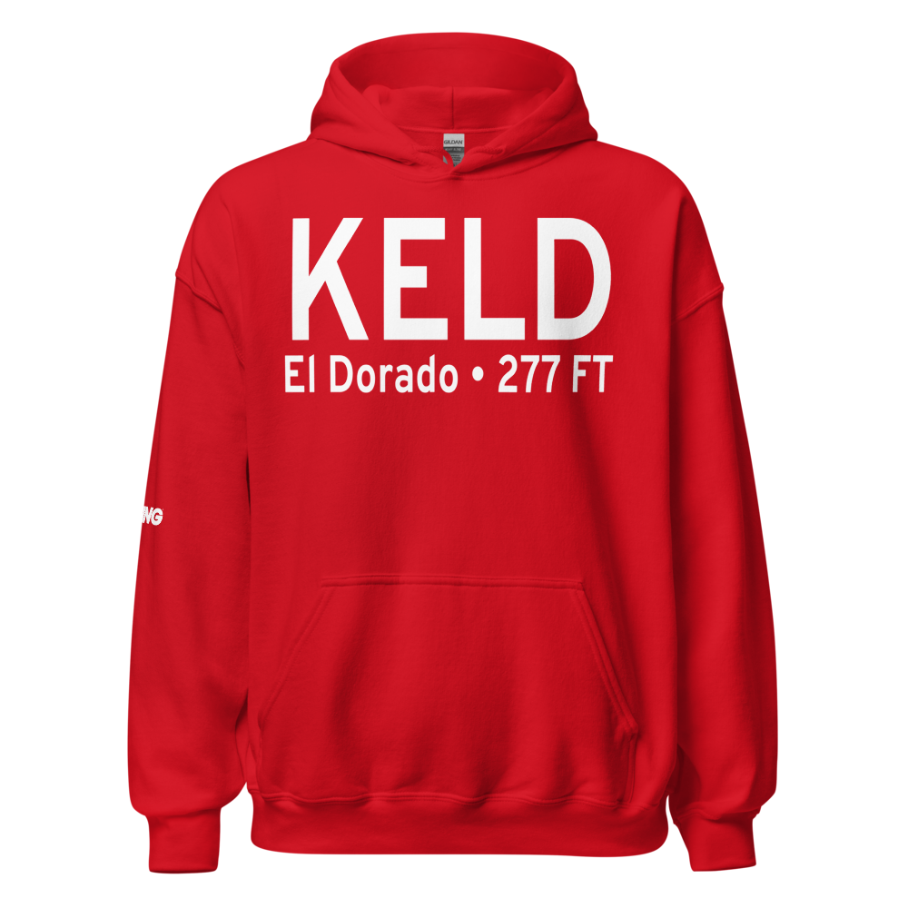 South Arkansas Regional At Goodwin Field (KELD) ICAO Hoodie Sweatshirt 
