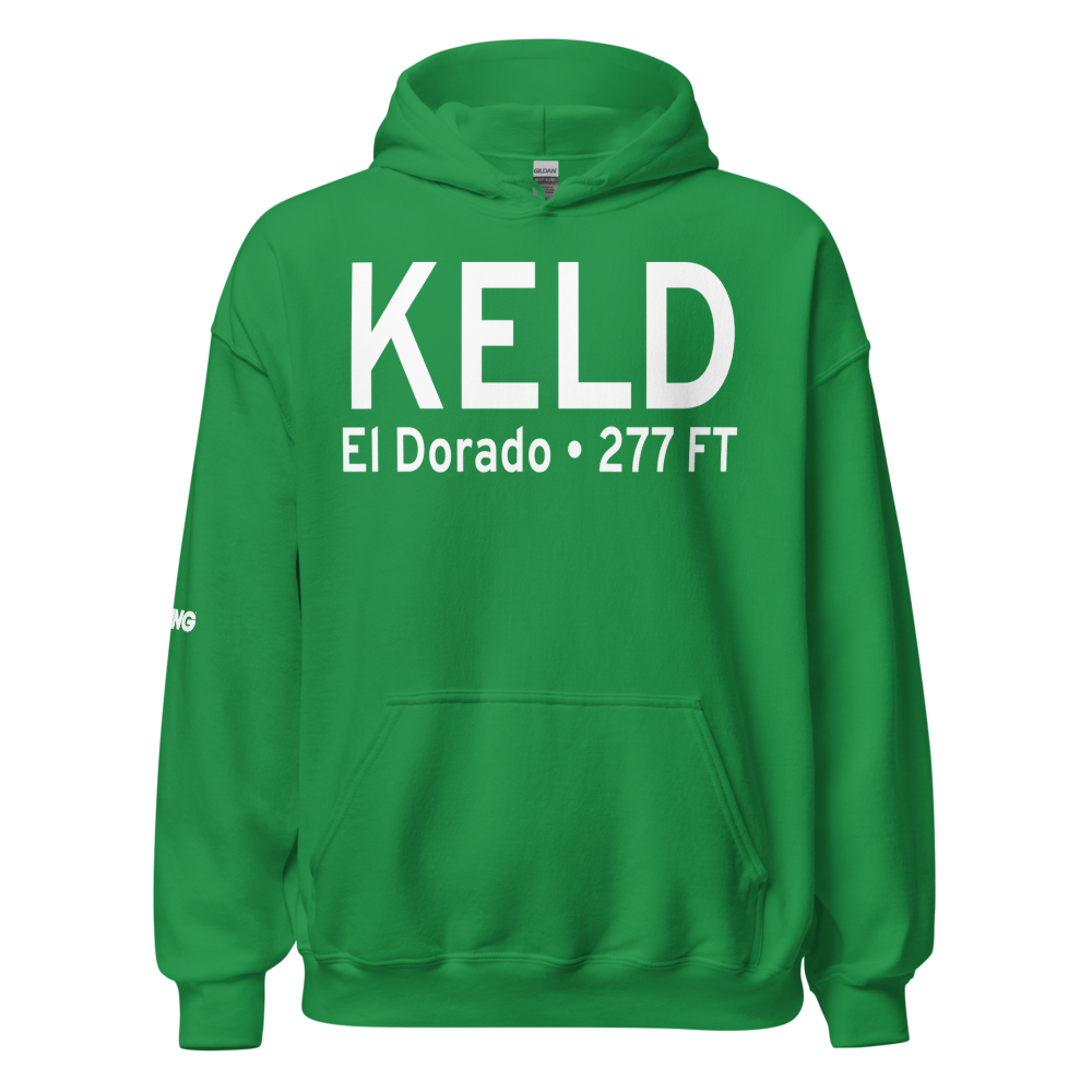 South Arkansas Regional At Goodwin Field (KELD) ICAO Hoodie Sweatshirt 