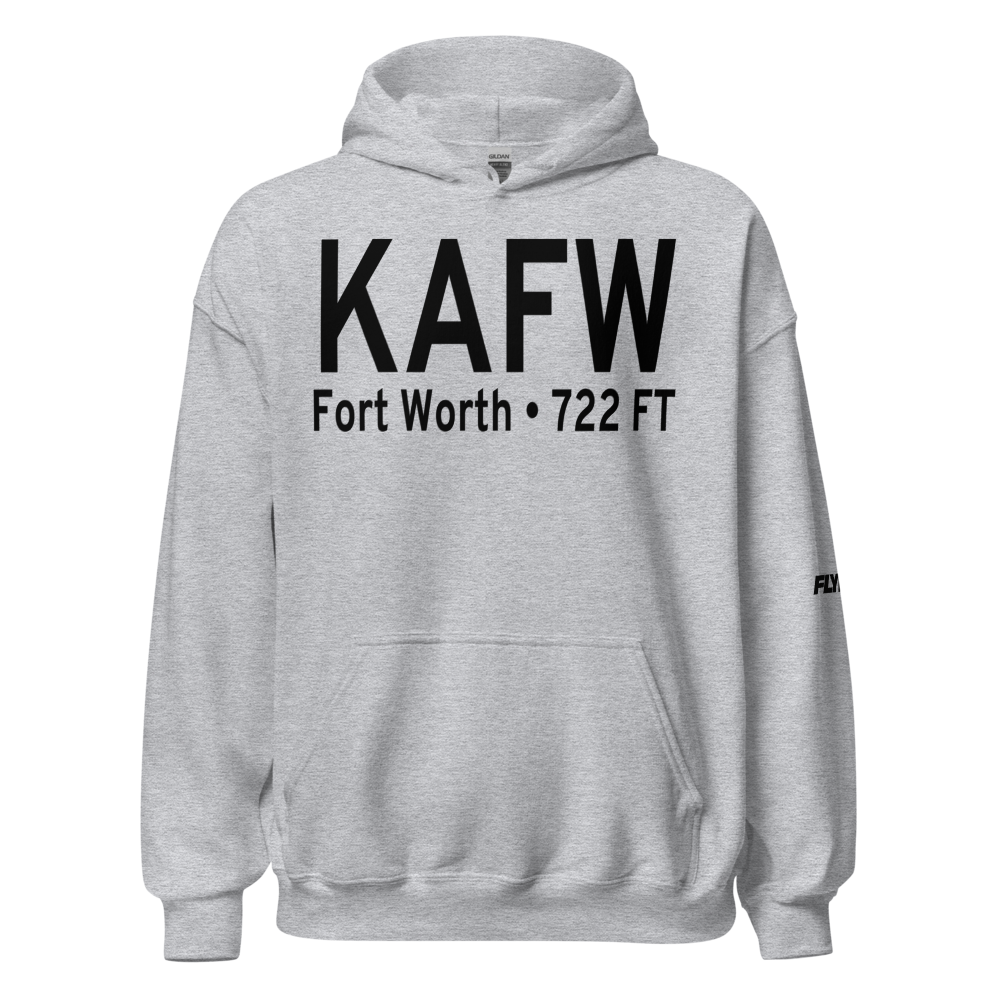 Fort Worth Alliance Airport (KAFW) ICAO Hoodie Sweatshirt 
