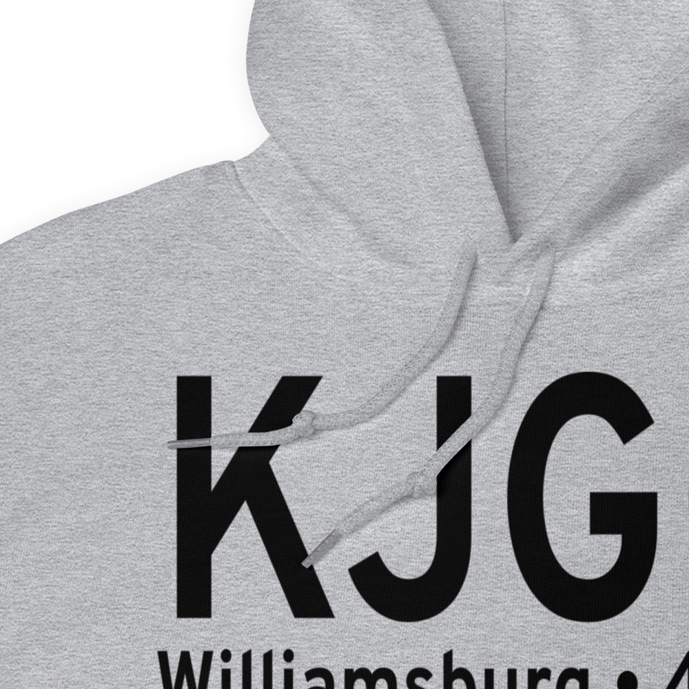 Williamsburg Jamestown Airport (KJGG) ICAO Hoodie Sweatshirt 
