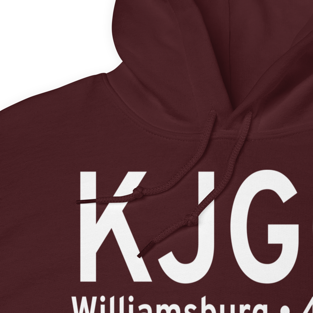 Williamsburg Jamestown Airport (KJGG) ICAO Hoodie Sweatshirt 