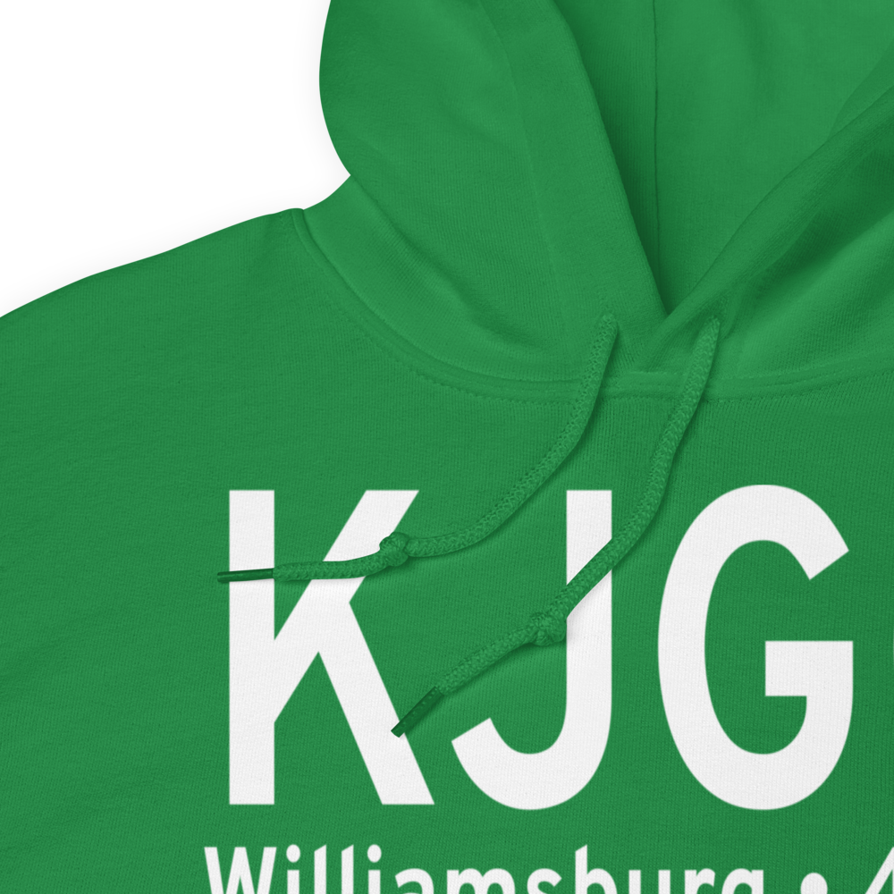 Williamsburg Jamestown Airport (KJGG) ICAO Hoodie Sweatshirt 