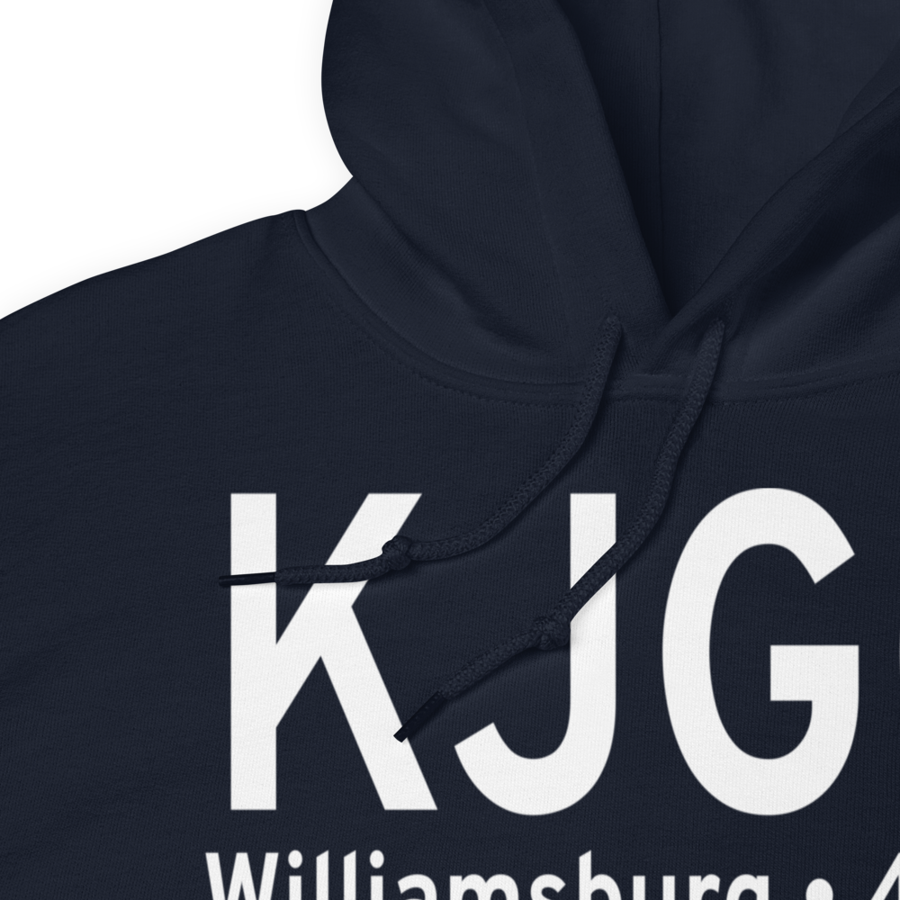 Williamsburg Jamestown Airport (KJGG) ICAO Hoodie Sweatshirt 