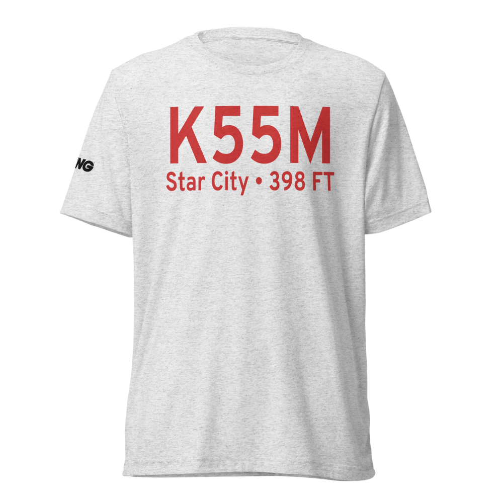 Star City Municipal Airport (K55M) ICAO Tri-blend T-Shirt 