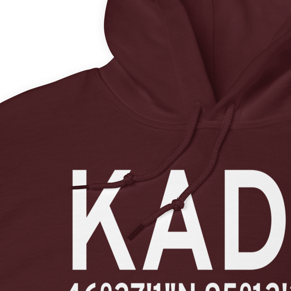 Wadena Municipal Airport (KADC) ICAO Hoodie Sweatshirt 
