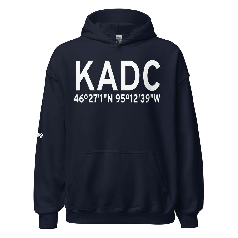 Wadena Municipal Airport (KADC) ICAO Hoodie Sweatshirt 