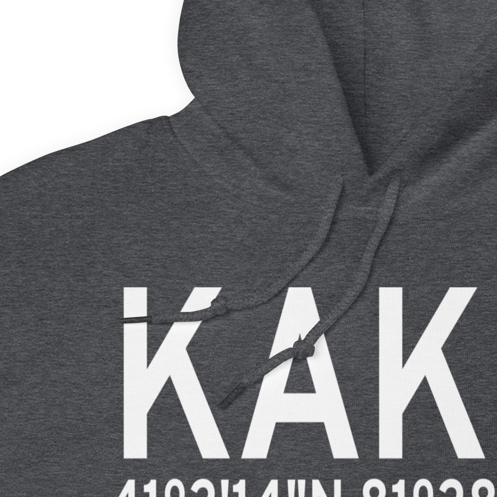 Akron Fulton International Airport (KAKR) ICAO Hoodie Sweatshirt 