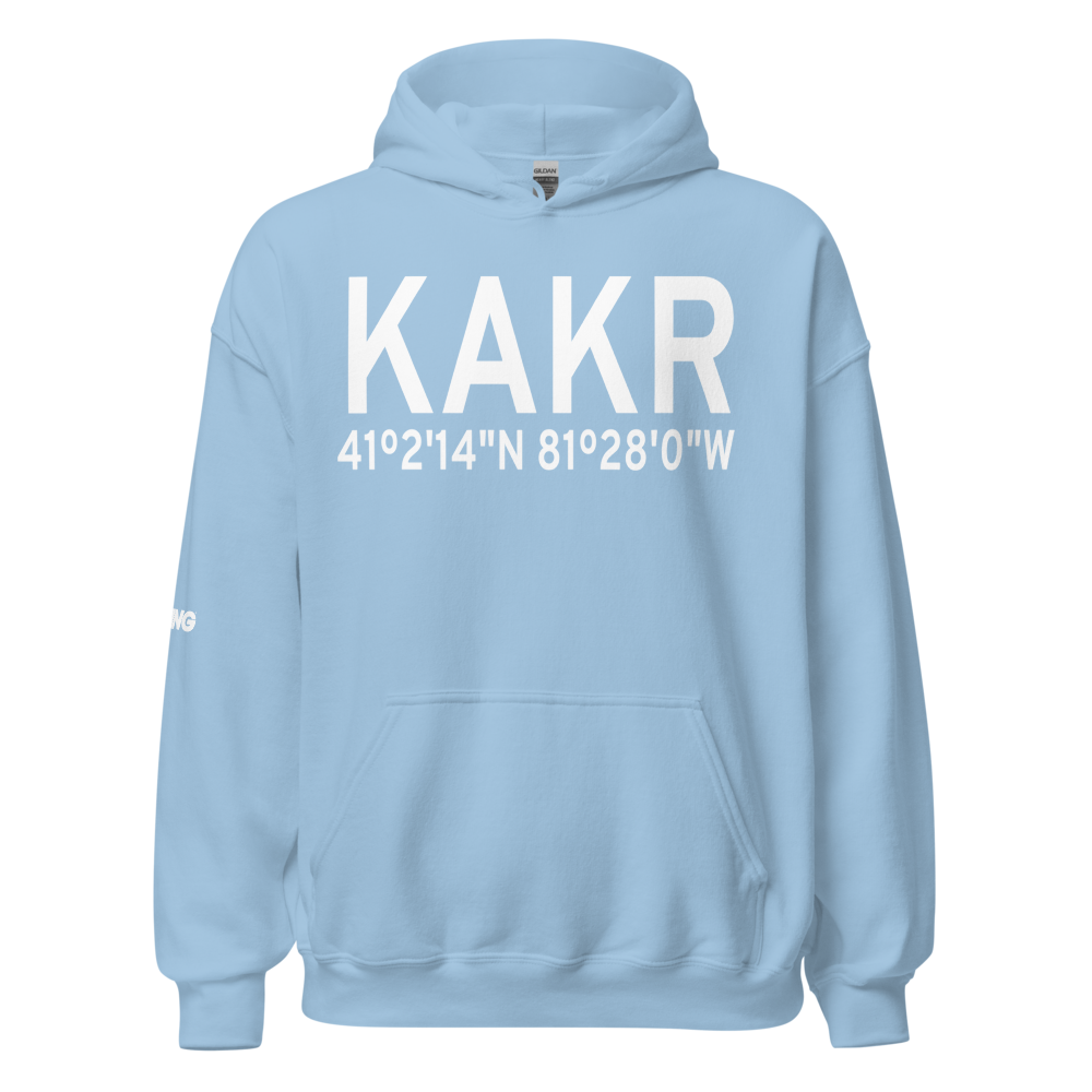 Akron Fulton International Airport (KAKR) ICAO Hoodie Sweatshirt 