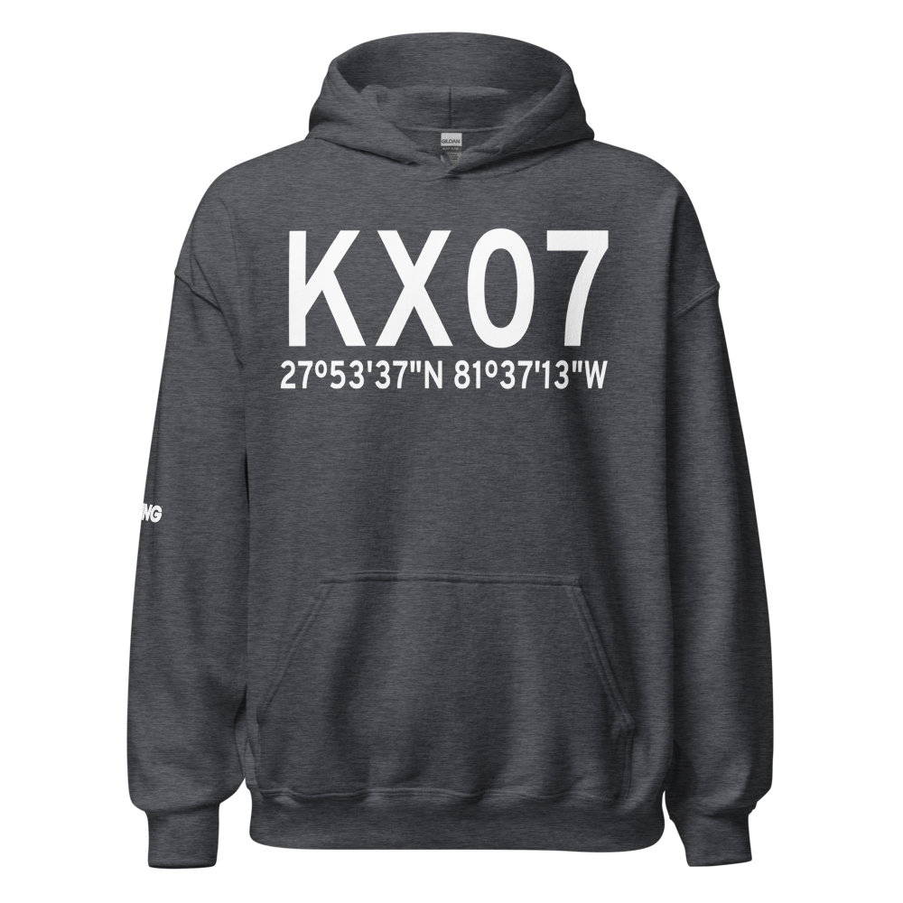 Lake Wales Municipal Airport (KX07) ICAO Hoodie Sweatshirt 