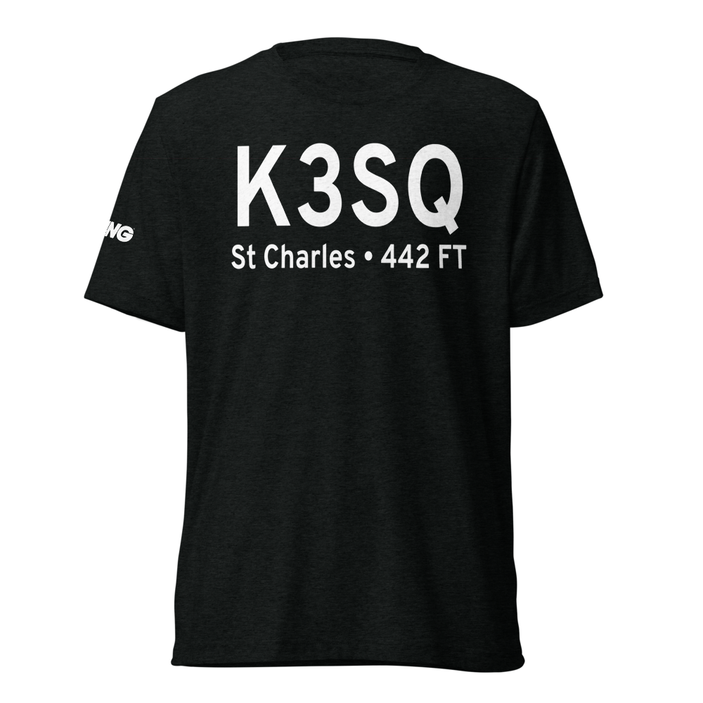 St Charles Airport (K3SQ) ICAO Tri-blend T-Shirt 