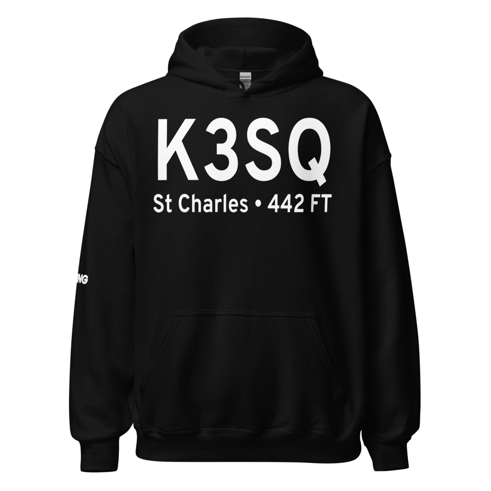 St Charles Airport (K3SQ) ICAO Hoodie Sweatshirt 