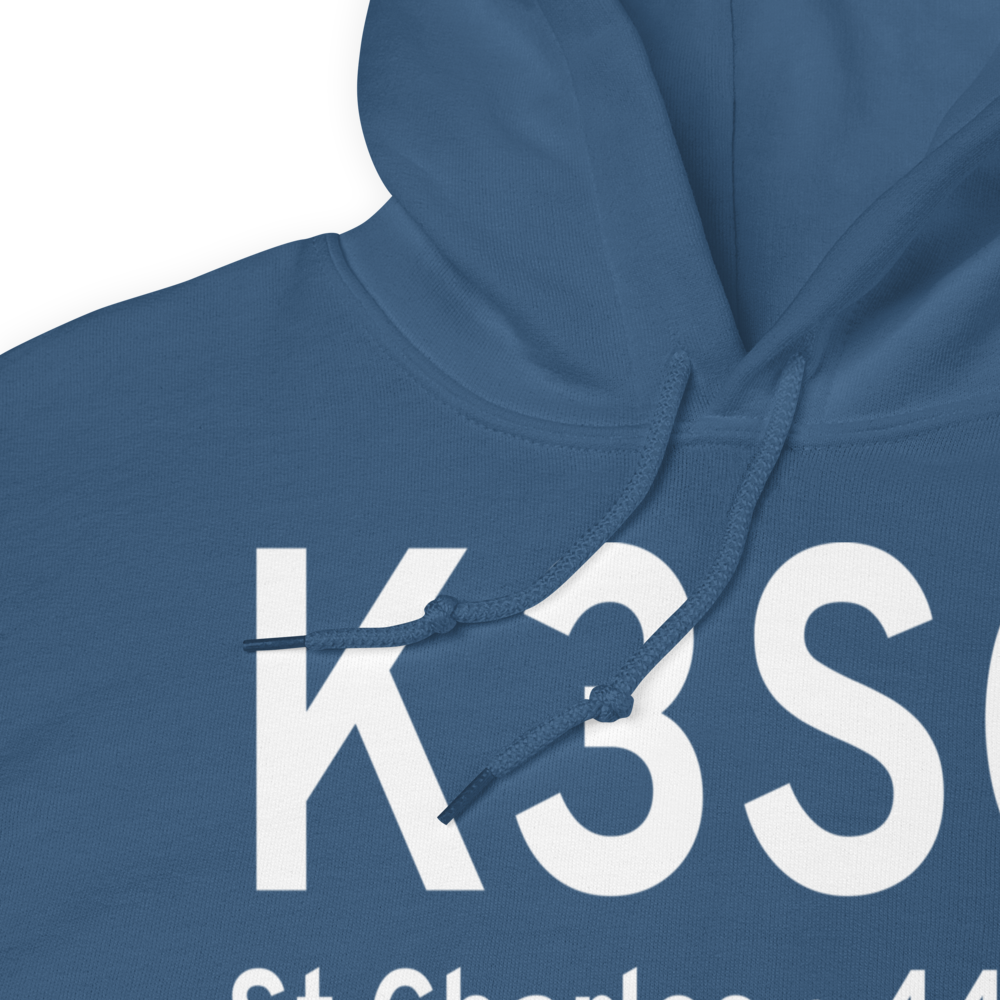 St Charles Airport (K3SQ) ICAO Hoodie Sweatshirt 