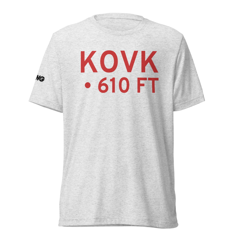 Dunkirk Airport (KOVK) ICAO Tri-blend T-Shirt 