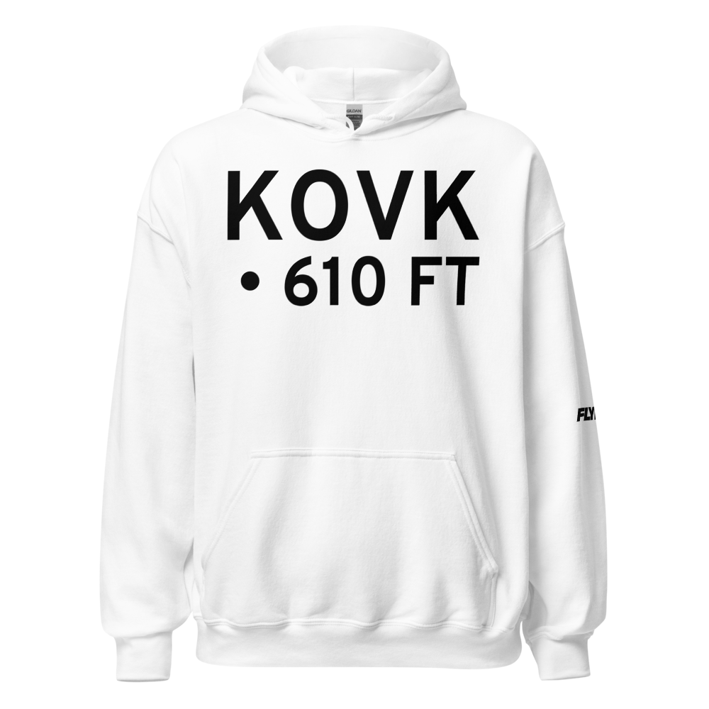 Dunkirk Airport (KOVK) ICAO Hoodie Sweatshirt 