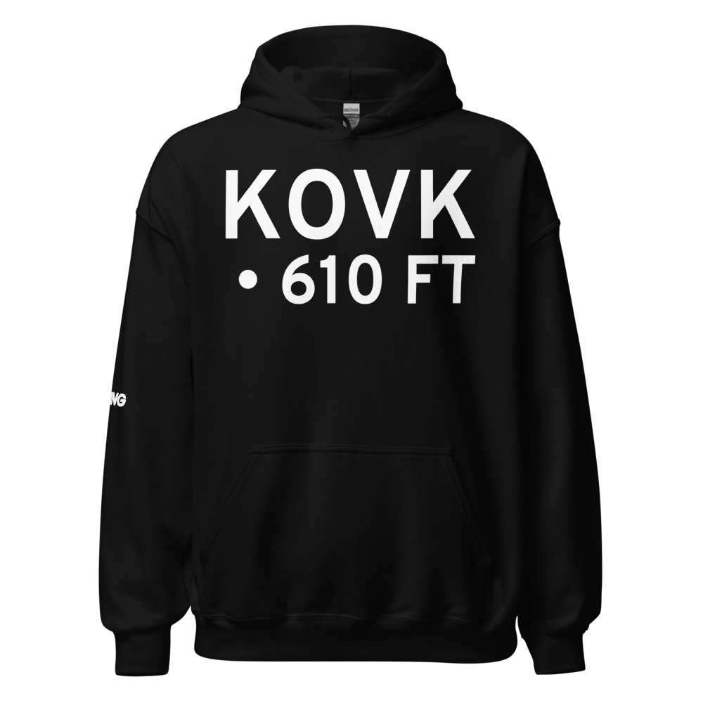 Dunkirk Airport (KOVK) ICAO Hoodie Sweatshirt 
