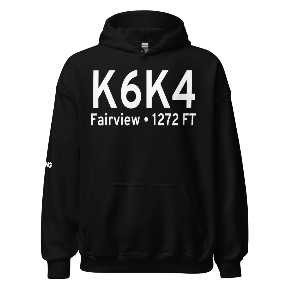 Fairview Municipal Airport (K6K4) ICAO Hoodie Sweatshirt 