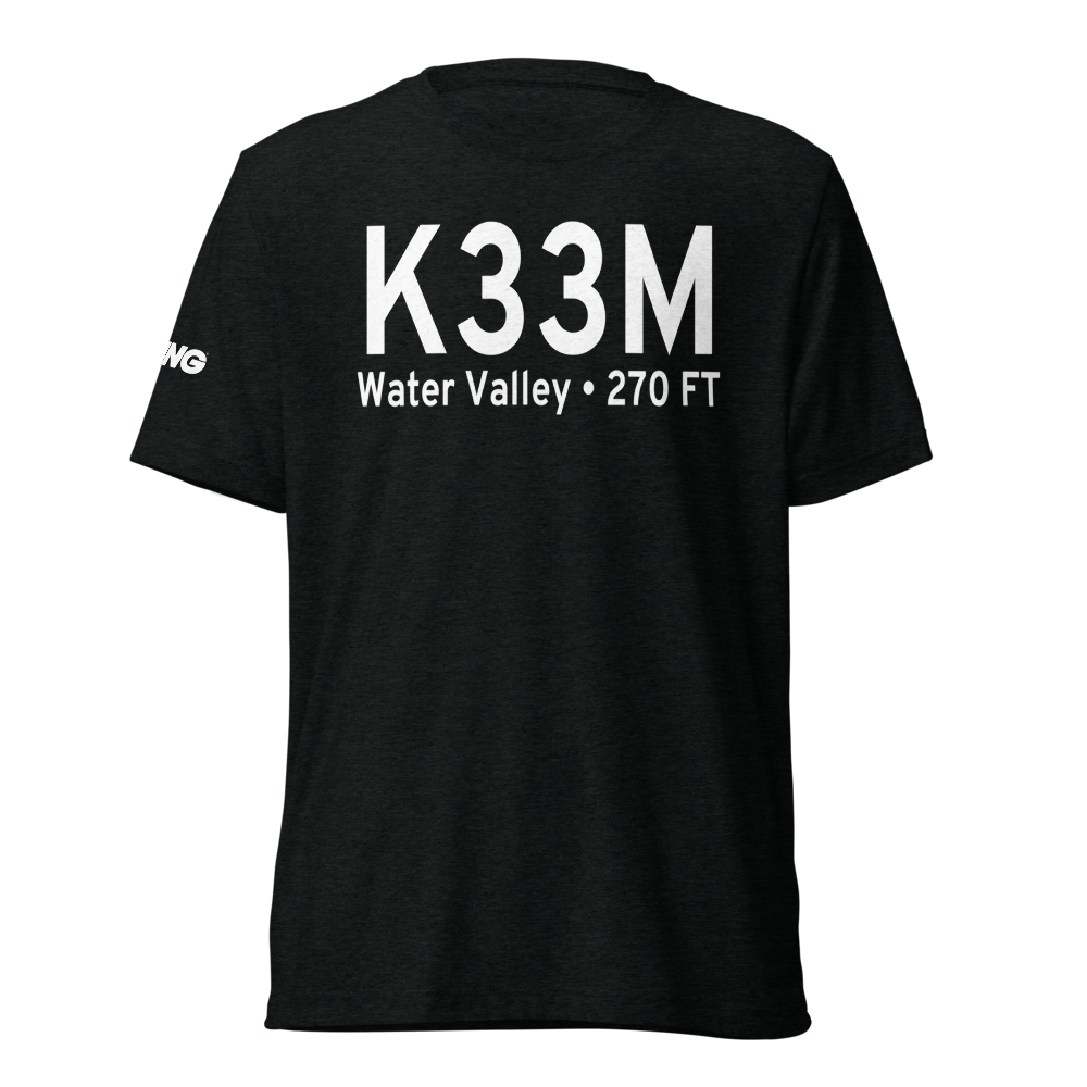 Water Valley Municipal Airport (K33M) ICAO Tri-blend T-Shirt 