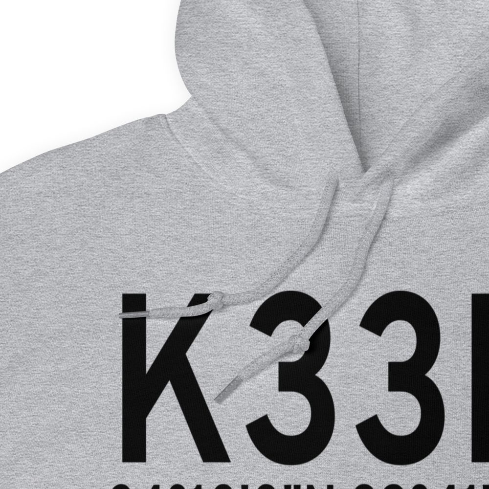 Water Valley Municipal Airport (K33M) ICAO Hoodie Sweatshirt 