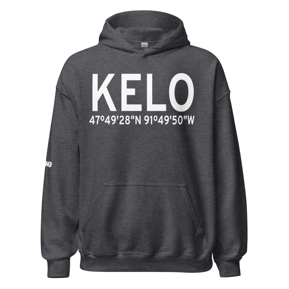 Ely Municipal Airport (KELO) ICAO Hoodie Sweatshirt 