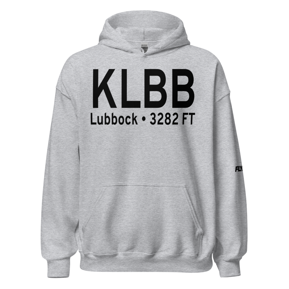 Lubbock Preston Smith International Airport (KLBB) ICAO Hoodie Sweatshirt 