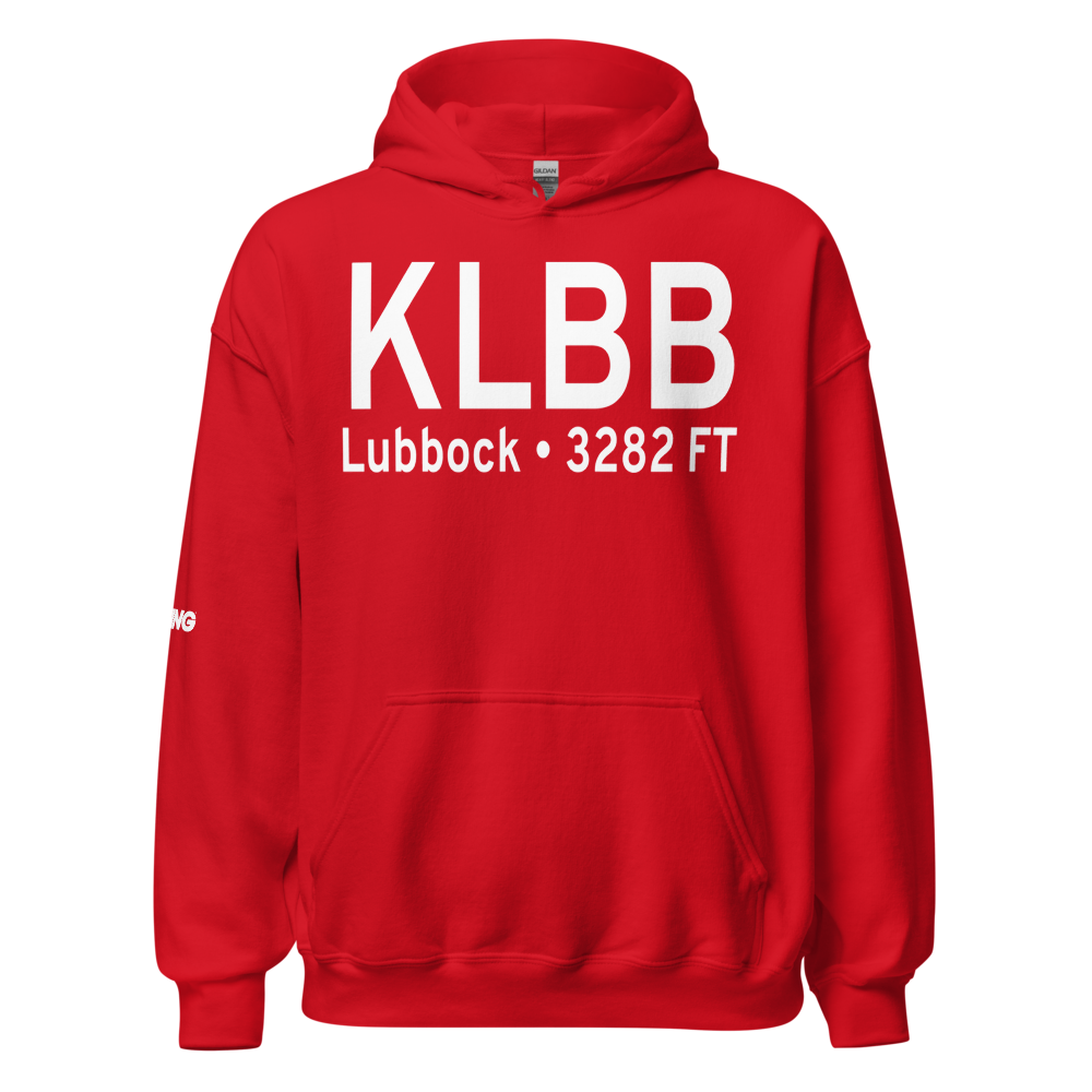 Lubbock Preston Smith International Airport (KLBB) ICAO Hoodie Sweatshirt 