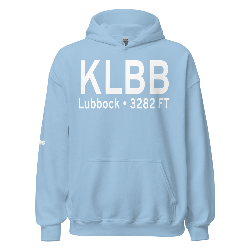 Lubbock Preston Smith International Airport (KLBB) ICAO Hoodie Sweatshirt 
