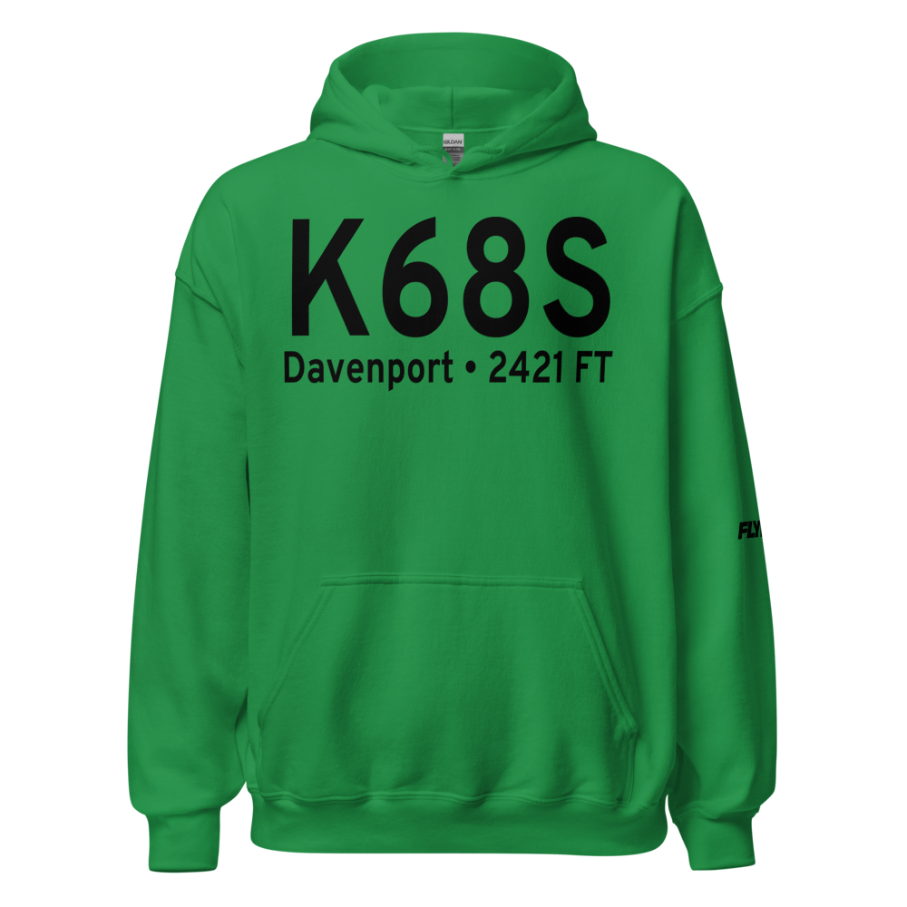 Davenport Airport (K68S) ICAO Hoodie Sweatshirt 