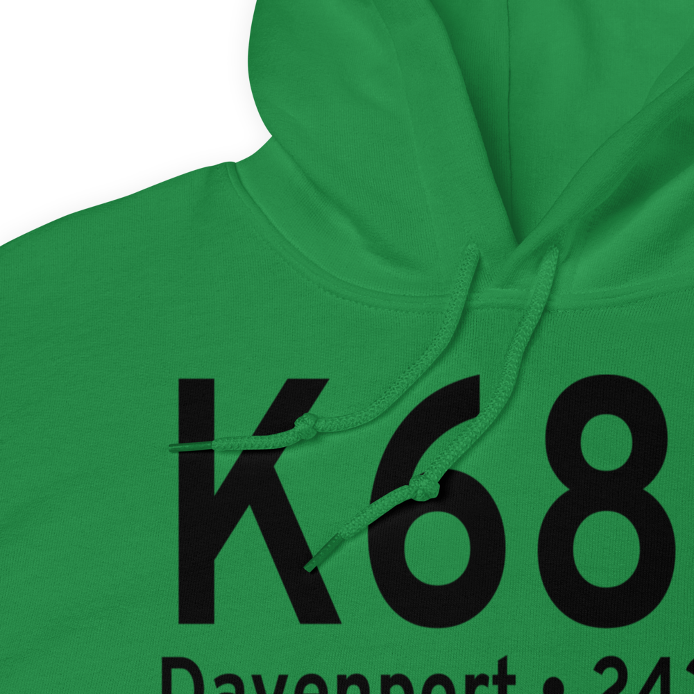 Davenport Airport (K68S) ICAO Hoodie Sweatshirt 