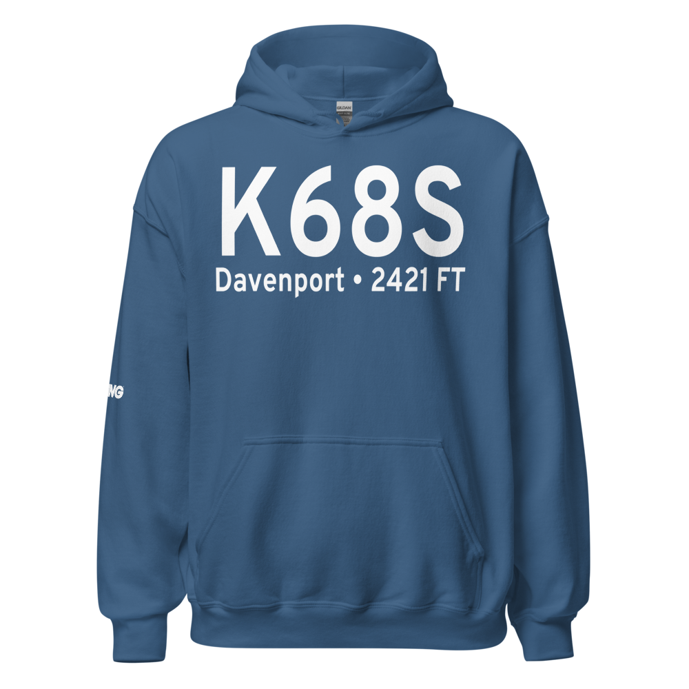 Davenport Airport (K68S) ICAO Hoodie Sweatshirt 