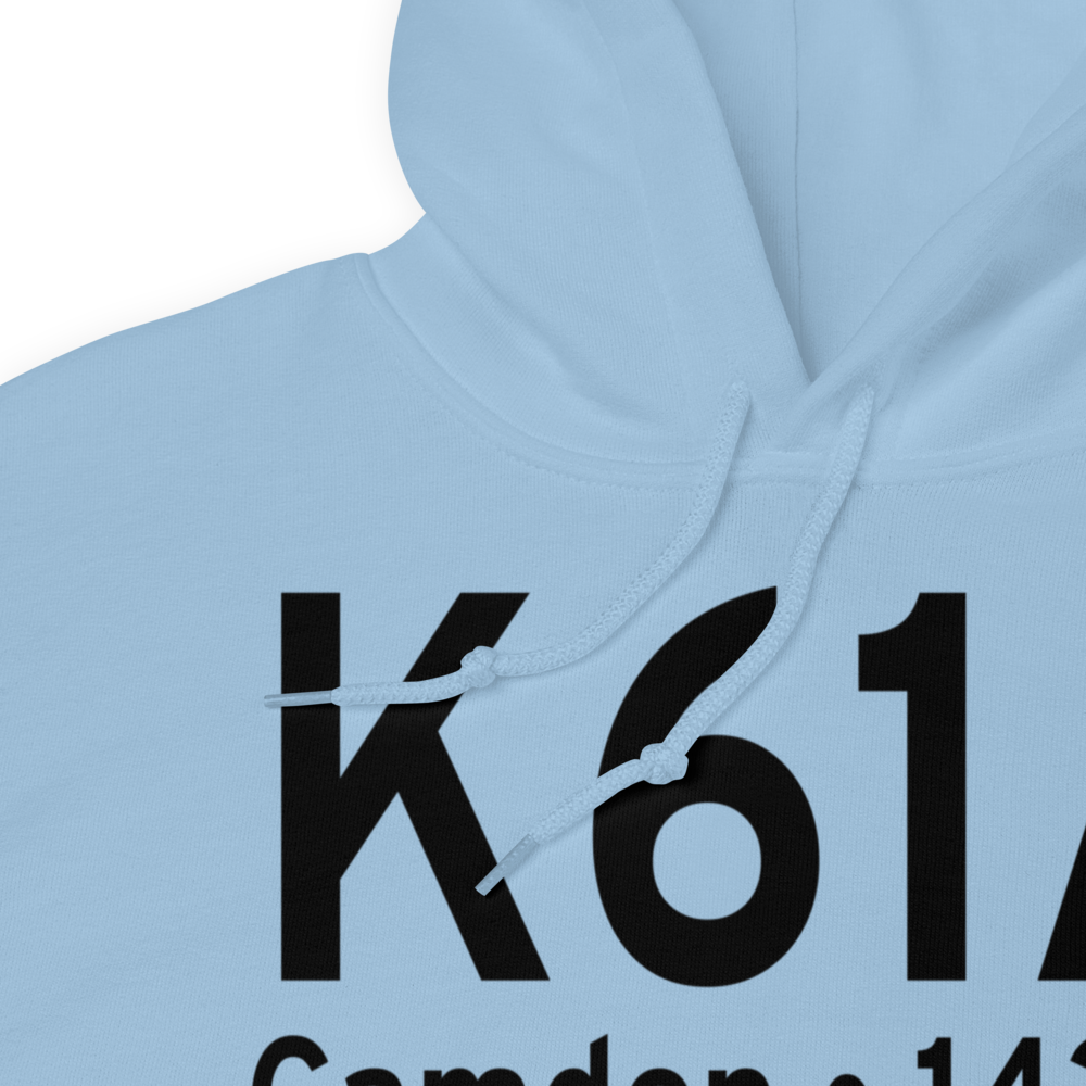 Camden Municipal Airport (K61A) ICAO Hoodie Sweatshirt 