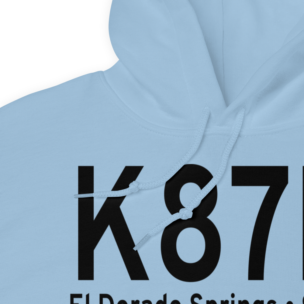El Dorado Springs Memorial Airport (K87K) ICAO Hoodie Sweatshirt 