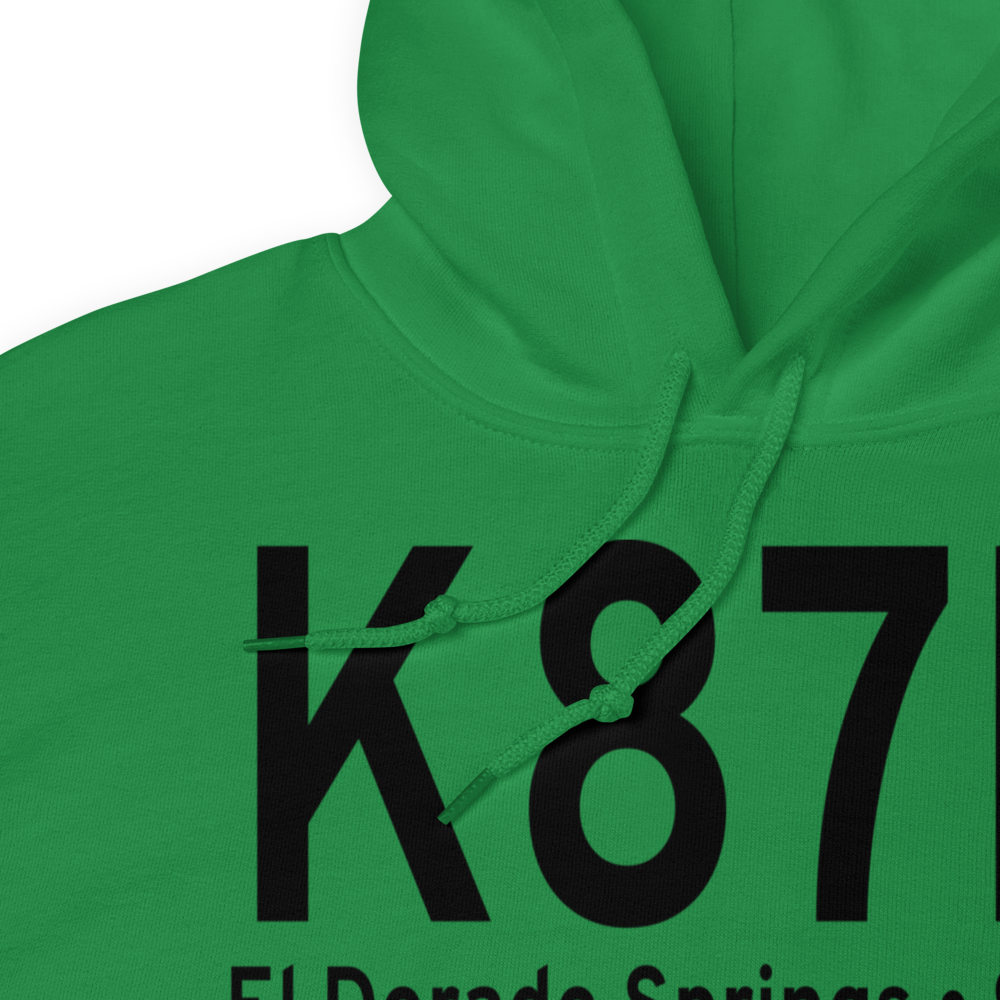 El Dorado Springs Memorial Airport (K87K) ICAO Hoodie Sweatshirt 