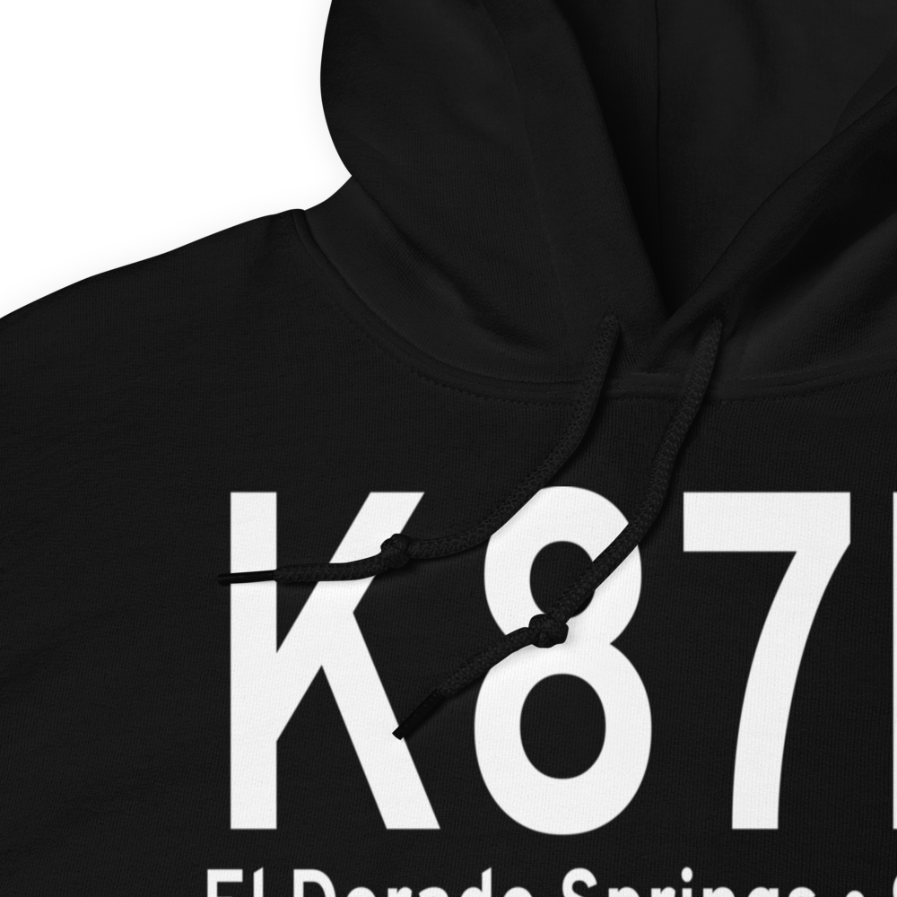 El Dorado Springs Memorial Airport (K87K) ICAO Hoodie Sweatshirt 
