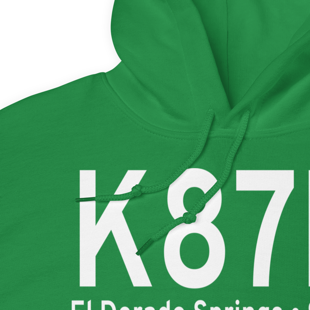 El Dorado Springs Memorial Airport (K87K) ICAO Hoodie Sweatshirt 