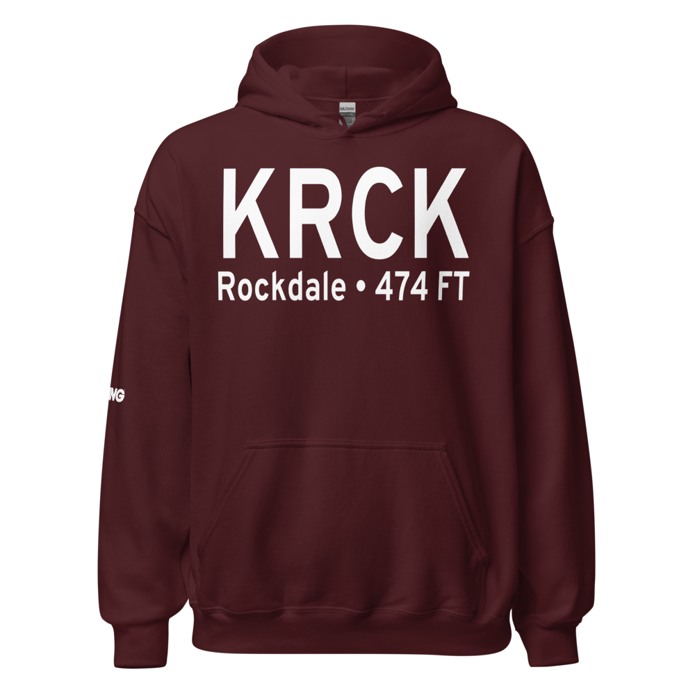 H H Coffield Regional Airport (KRCK) ICAO Hoodie Sweatshirt 