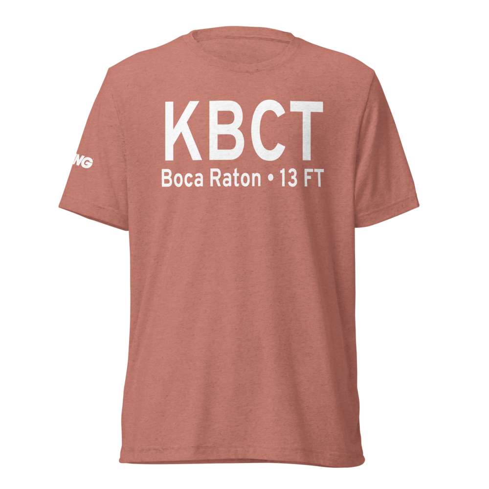 Boca Raton Airport (KBCT) ICAO Tri-blend T-Shirt 