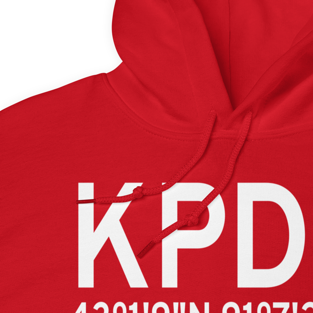Prairie Du Chien Municipal Airport (KPDC) ICAO Hoodie Sweatshirt 