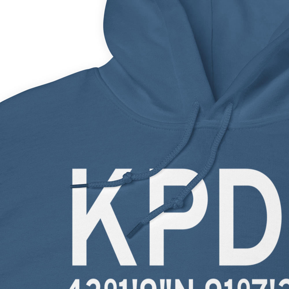 Prairie Du Chien Municipal Airport (KPDC) ICAO Hoodie Sweatshirt 