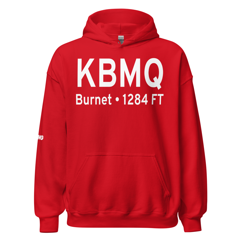 Burnet Municipal Kate Craddock Field (KBMQ) ICAO Hoodie Sweatshirt 